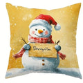Axyaa Festive Scenes Christmas Pillow Covers for Sofa Bedroom Car