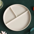 Axyaa Wheat Straw Three-compartment Dinner Plate - Microwave Safe Multipurpose Kitchen Tray