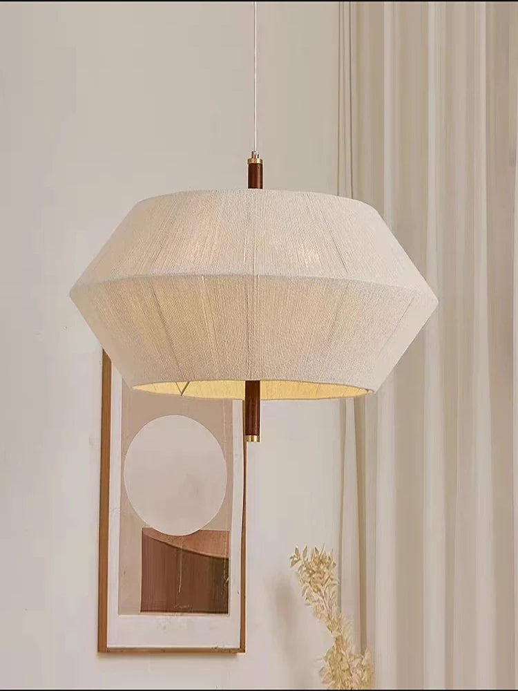 Axyaa Wabi Sabi Cotton Thread LED Pendant Lights for Dining Room Decor