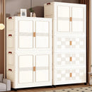 Axyaa 6 Tier Storage Wardrobe with Wheels - Large Capacity for Living Room/Bedroom