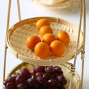 Axya Wicker Fruit Basket Tray Rack for Stylish Kitchen Organization and Decor