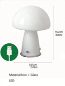 Axyaa Modern LED Stained Glass Mushroom Desk Lamp