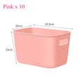 Axyaa Set of 10 Plastic Storage Boxes for Home Organization