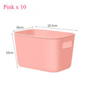 Axyaa Set of 10 Plastic Storage Boxes for Home Organization