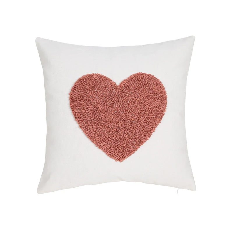 Axyaa Pink Velvet Ins Circle Love Pillowcase Embroidered Valentine's Day Bed Pillow Cover