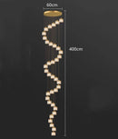 Axyaa Modern Ring Stairs Pendant Light Chandeliers for Living and Dining Room