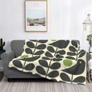 Axyaa Multi Stem Mid Century Modern Throw Blanket for Home Bedroom Sofa
