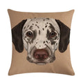 Cartoon Dog Cushion Cover by Axyaa - Linen Pet Pillow for Home Office Sofa Decor