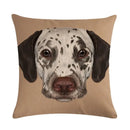Cartoon Dog Cushion Cover by Axyaa - Linen Pet Pillow for Home Office Sofa Decor