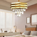 Axyaa Modern Crystal Chandelier Ceiling Light for Living Room Home Decor
