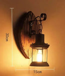 Axyaa Wooden LED Wall Lamps Industrial Style Home Decor Sconces for Living Room