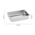 Axyaa Stainless Steel Snacks Plate with Handle Korean Style Tableware Tray