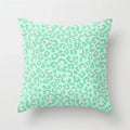 Axyaa Mint Green Geometric Animal Print Pillowcase for Home and Office Decor