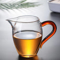 Axyaa Glass Tea Pot with Colorful Handle Infuser Fair Cup for Puer Tea
