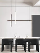 Axyaa LED Pendant Lamp: Minimalist Strip Chandelier for Dining Room, Kitchen, or Bar