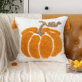 Axyaa Halloween Pumpkin Embroidered Pillow Cover Set for Home Decor