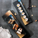 Axyaa Ceramic Sushi Plate Set for Commercial Restaurants - Long Rectangular Design