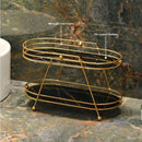 Axyaa Gold Vanity Organizer for Bathroom Coutertop and Makeup Storage