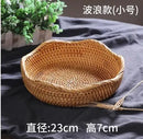 Axyaa Bamboo Woven Fruit Basket for Living Room and Kitchen Storage
