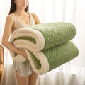 Axyaa 3D Embossed Velvet Thick Blanket Queen Size - Cozy & Warm Fleece Bedspread
