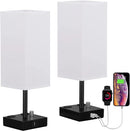 Axyaa LED Desk Lamp with USB Charge Ports, Dimmable Bedside Reading Light