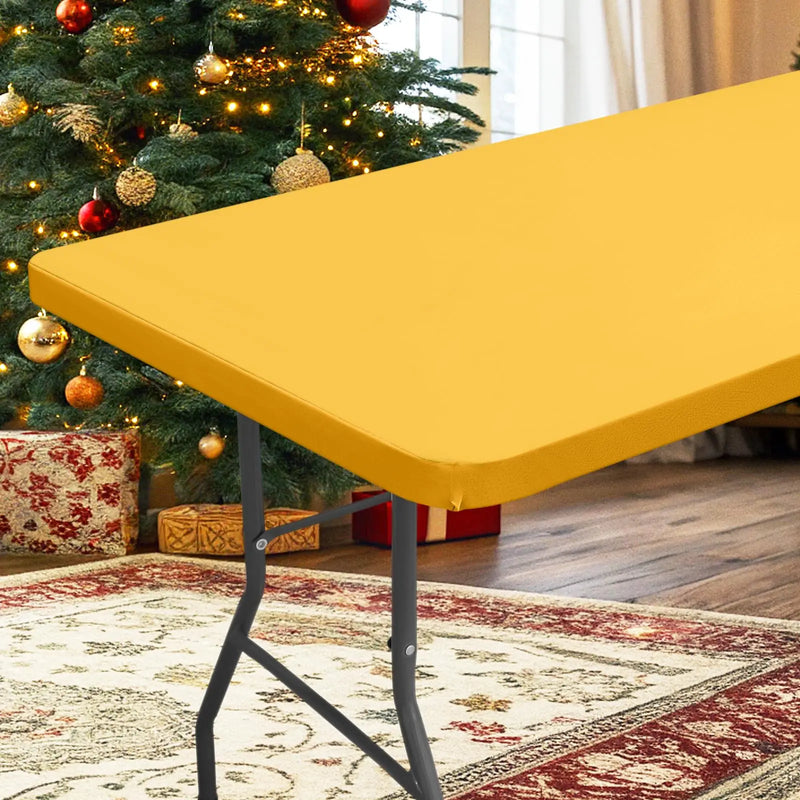 Axyaa Outdoor Picnic Waterproof Tablecloth, Elastic Fitted Table Protector