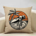 Axyaa Skull Head Pillow Cover Black Cartoon Design 45x45cm