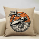 Axyaa Skull Head Pillow Cover Black Cartoon Design 45x45cm