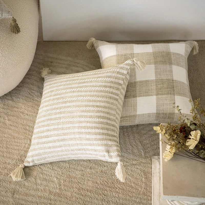 Axyaa Coffee Cushion Covers - Home Decor Pillowcases for Sofa, Car Seat - 30x50cm/45x45cm