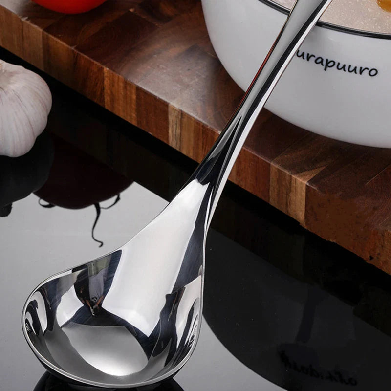 Axyaa Stainless Steel Long Handle Skimmer Spoon for Kitchen Colander and Sifter