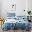 Axyaa Flannel Throw Blanket: Classic Solid Black Fleece, 180*200cm