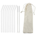 Axyaa Glass Straw Set: Reusable & Eco-Friendly Smoothie Cocktail Straws