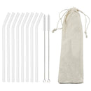 Axyaa Glass Straw Set: Reusable & Eco-Friendly Smoothie Cocktail Straws