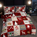 Axyaa Christmas Reindeer Plaid Duvet Cover Set - 3 Piece Set