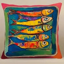 Colorful Fish Pattern Pillow Cover by Axyaa - Sofa Bedroom Car Cushion Cover