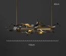 Axyaa Stainless Steel LED Chandelier for Nordic Home Decor & Modern Dining Room Lighting