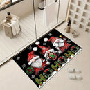 Axyaa Christmas Dwarf Decor Door Mat - Non-Slip Absorbent Floor Mat