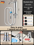 Axyaa Kitchen Sink Soap Dispenser, Built-in Hydraulic Liquid Bottle for Easy Dispensing