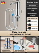 Axyaa Kitchen Sink Soap Dispenser, Built-in Hydraulic Liquid Bottle for Easy Dispensing