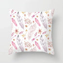 Axyaa Feather Dreamcatcher Print Cushion Cover for Elegant Sofa Decoration