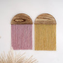 Axyaa Wooden Wall Hanging Tassel Tapestry - Modern Bohemian Decor