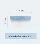 Axyaa Gradient Ceramic Bowl & Plate Set: Enhance Dining Experience for Home & Hotels