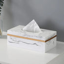 Axya Marbling Texture Tissue Box: Luxe Nordic Design for Living Room or Tea Table