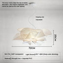 Axyaa Modern PVC LED Pendant Chandelier for Bedroom Living Dining Room