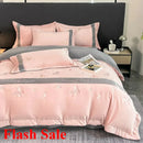 Axyaa Embroidered Luxury Fleece 4-Piece Winter Bedding Set