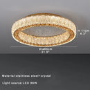 Axyaa Dimmable Crystal Ceiling Lamp for Elegant Living Room & Bedroom Decor