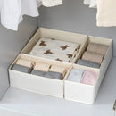 Axyaa Cotton Linen Storage Box Set for Wardrobe Organization