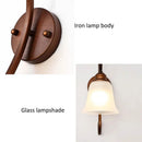 Axyaa Retro Wrought Iron Glass Wall Lamp for Living Room & Bathroom