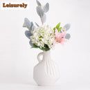 Axyaa Ceramic Vase: Elegant Water Line Flower Container for Home Decor
