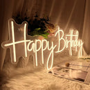 Axyaa Extra Large Happy Birthday LED Neon Sign - Dimmable Party Background Decoration